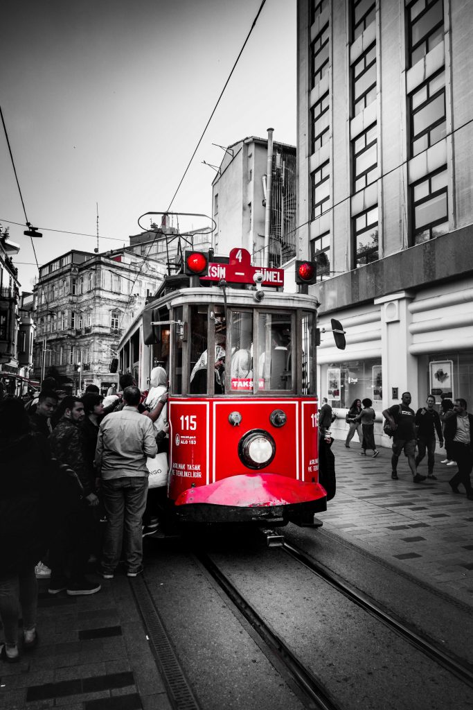 Red tram Istanbul