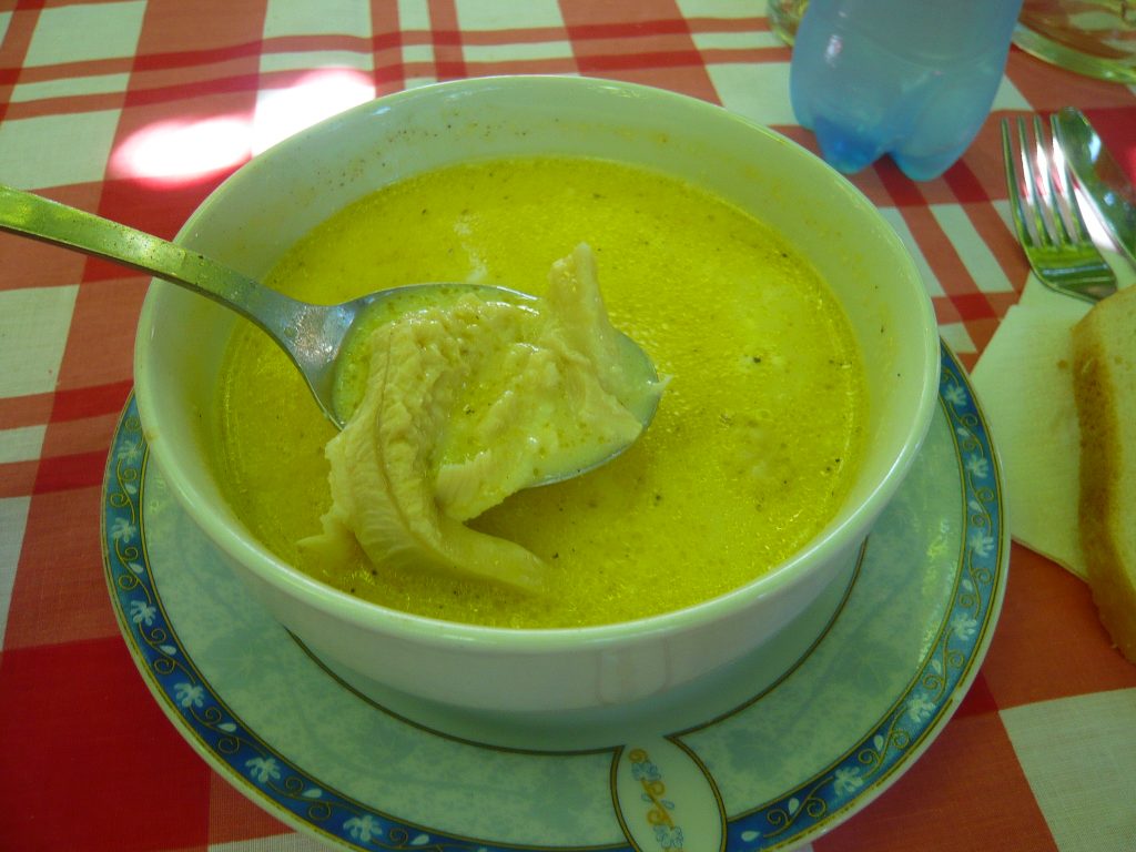 Tripe soup in Romania