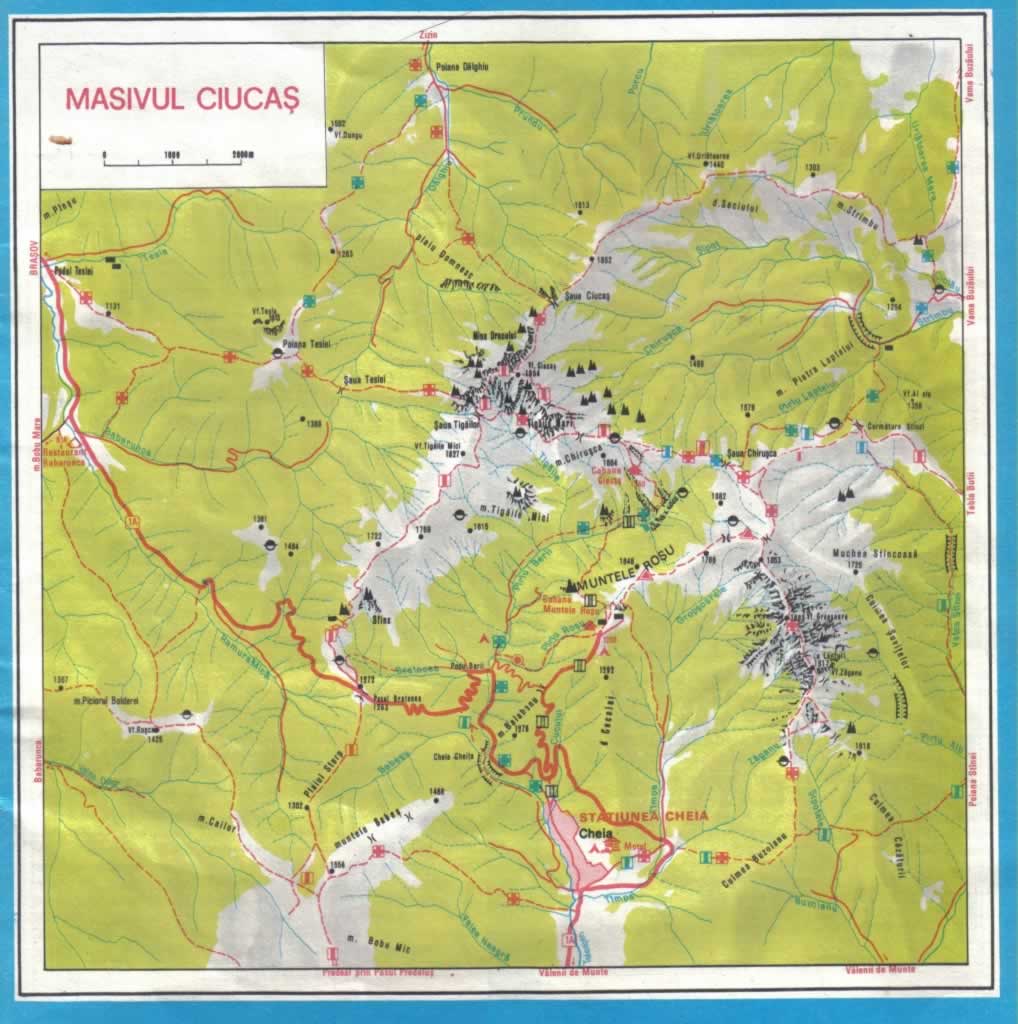 Ciucas Mountains Map