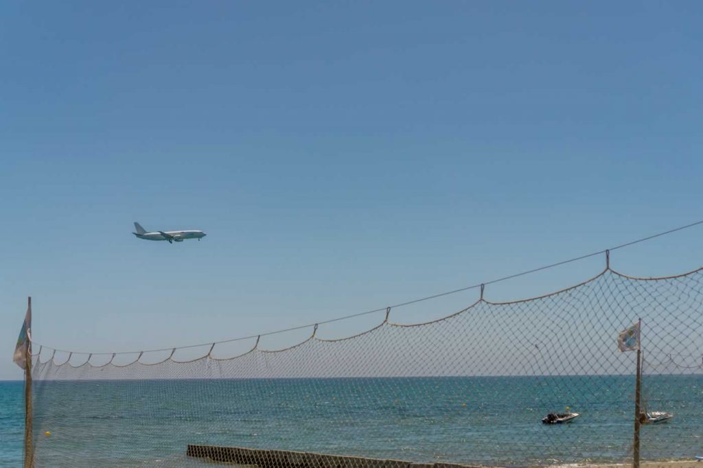 mackenzie beach larnaca airplane
