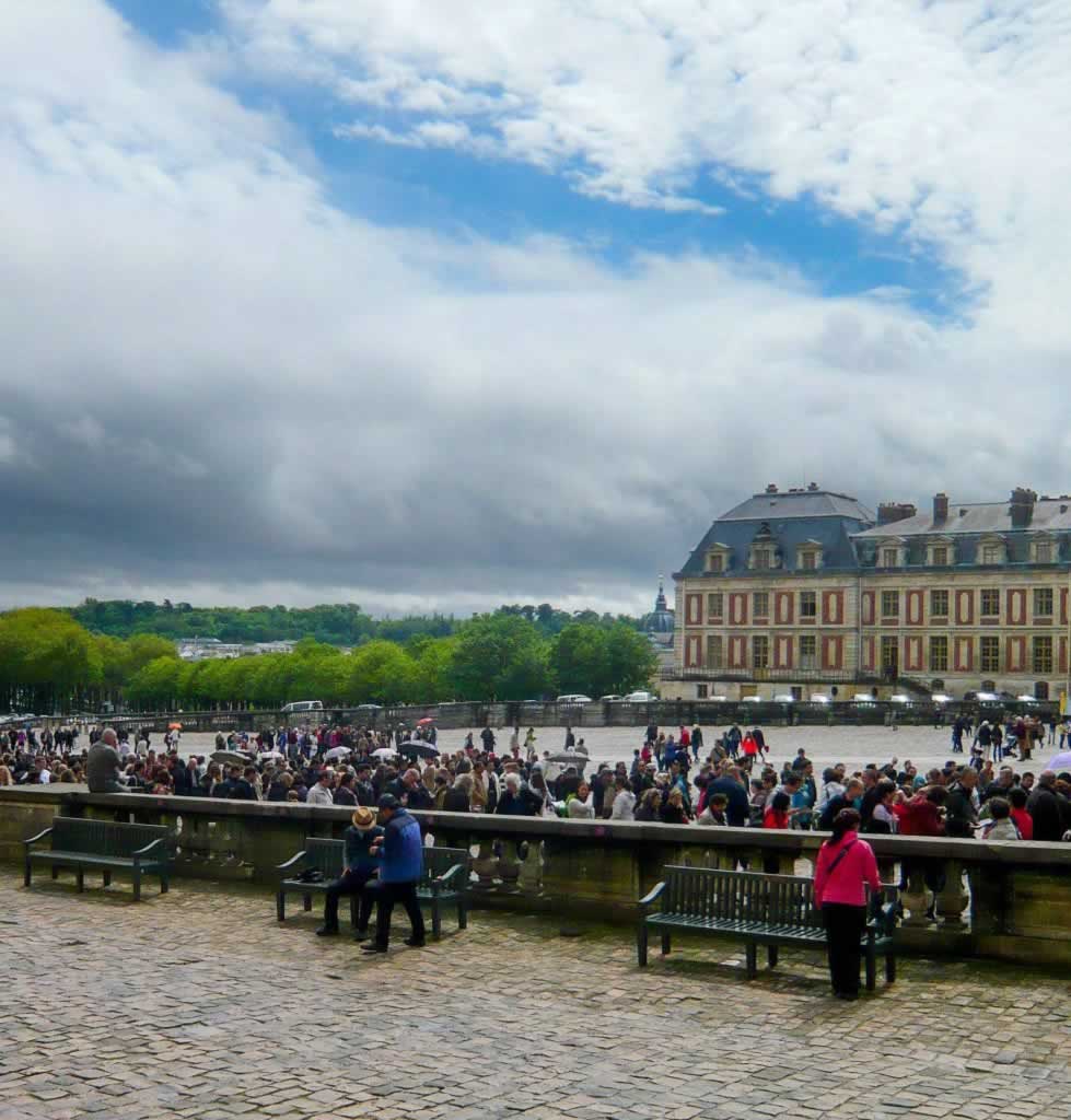 Paris Versailles with storm clouds above