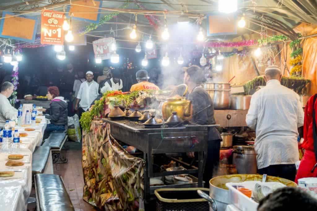 marrakech eating stalls