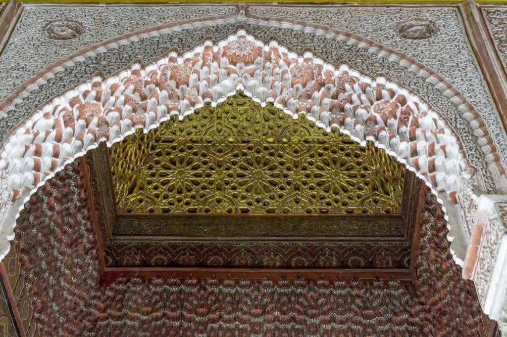 saadian tombs ceilling detail