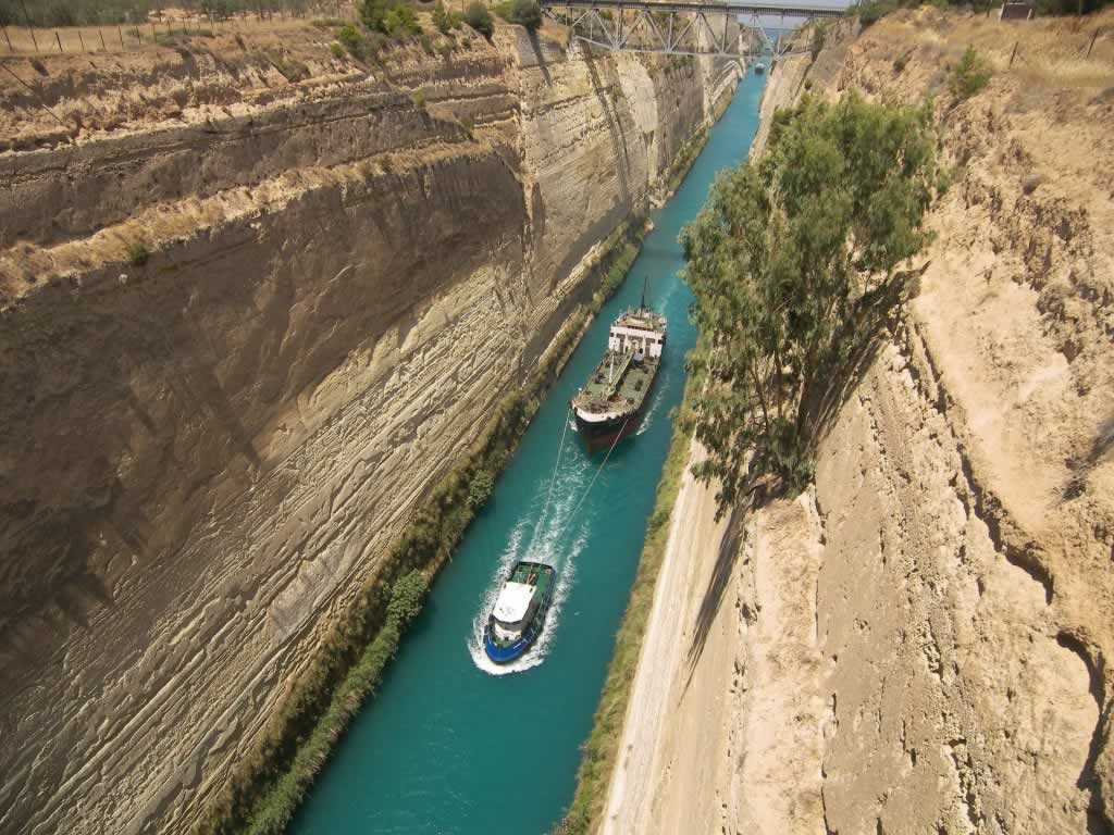 Corinth Canal in Greece