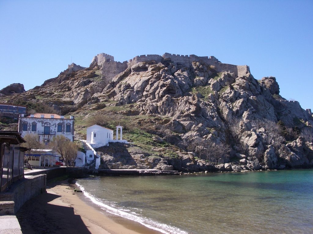 Myrina Castle on Greek island Lemnos