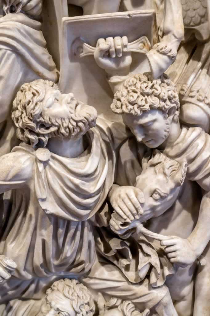 The Grande Ludovisi Sarcophagus detail with barbarians