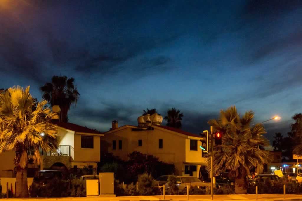 paphos houses by night