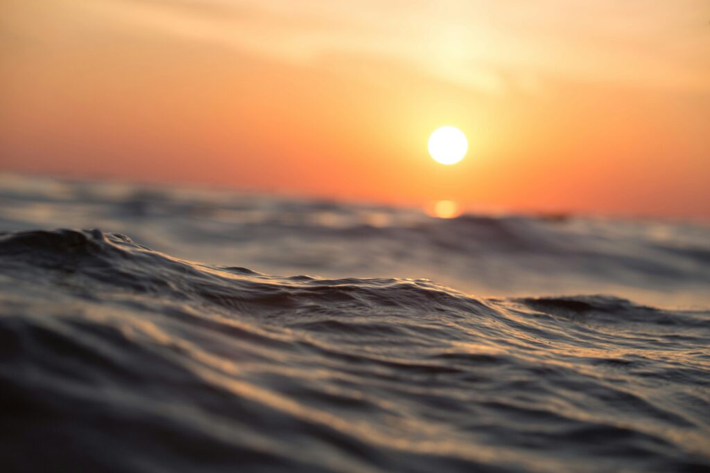 sunset at sea